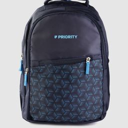 Priority Unisex Geometric Printed Laptop Backpack-38L-5