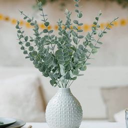 TIED RIBBONS Set of 5 Artificial Eucalyptus Flowers Leaves without Vase-22