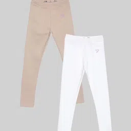 TWIN BIRDS Girls Pack Of 2 Pure Cotton Ankle Length Leggings-image-58