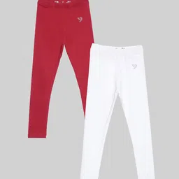TWIN BIRDS Girls Pack Of 2 Pure Cotton Ankle Length Leggings-image-68
