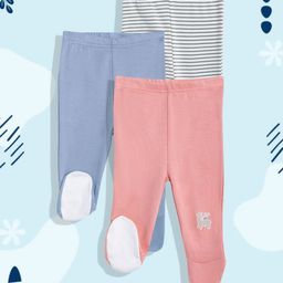 mothercare Pack of 3 Boys Multicolour Hand Crafted Full-Coverage Leggings-image-11