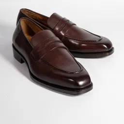 KOZASKO Men Goodyear Welted Chisel Toe Formal Penny Loafers-image-9
