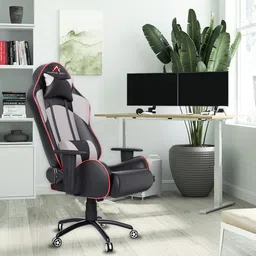 ASE GAMING Grey 180 Degree Recline Adjustable Neck & Lumbar Pillow Gaming Chair-image-89