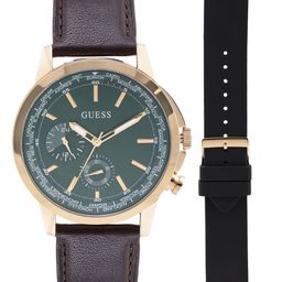 GUESS Men Leather Straps Analogue Multi Function Watch - GW0664G2-52