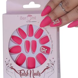 BEROMT Bow Charms Salon Finish Press-On Matte False Nail Tips Kit - BFNC01BC-image-93