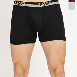 VIP Pack Of 3 Assorted Snug Fit Pure Cotton Trunks VP-MI-TR-ULTRA-10P-PO3-95-0