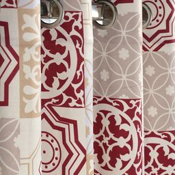 Saral Home Beige & Maroon 1 Piece Ethnic Motifs Door Curtain-image-92