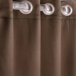 Saral Home Brown Black Out Door Curtain-image-62