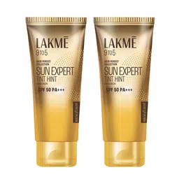 Lakme 9to5 Set of 2 Sun Expert Tint Hint Sunscreen SPF50 PA+++ - 100ml Each-43