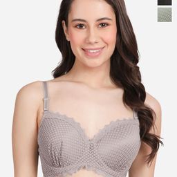 Susie Pack of 3 Self Design Medium Coverage Balconette Bras With All Day Comfort-picture-32
