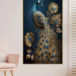 DEKORSTATION Multicoloured Birds and Animals Canvas Painting-16