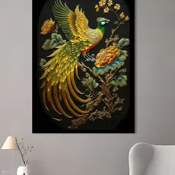 DEKORSTATION Multicoloured Birds and Animals Canvas Painting-image-50