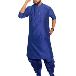 House of Aqss Band Collar Straight Kurta With Dhoti Pants-picture-22