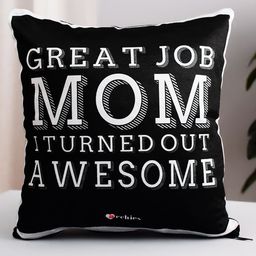 Archies White & Black Printed Square Cushion-image-56