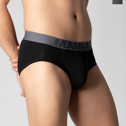 Maniac Pack Of 2 Cotton Basic Brief MN25-2PCK-COTN-BRIEF-BLK_GRY-S-picture-26
