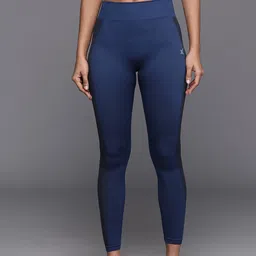 HRX By Hrithik Roshan Women Striped Seamless High-Rise Rapid-Dry Ankle-Length Yoga Tights-image-95