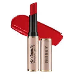 SWISS BEAUTY Non Transfer Water Proof Lipstick- Hot Red 406-35