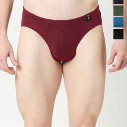 VIP Pack Of 5 Assorted Cotton Basic Briefs VP-MI-BF-SKNII-10P-S-PO5-16