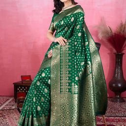 Durga Textile Floral Woven Design Kanjeevaram Banarasi Saree-picture-35