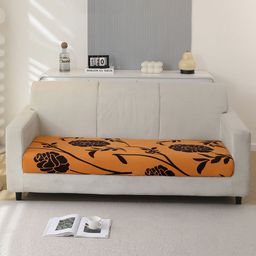 HOKIPO Brown & Black Printed Polyester 3 Seater Sofa Seat Cover-image-62