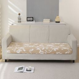 HOKIPO Brown & White Printed Polyester 3 Seater Sofa Seat Cover-image-17