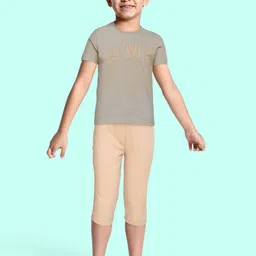 Sweet Dreams Boys Olive Green & Beige Printed Pyjama Set-picture-11