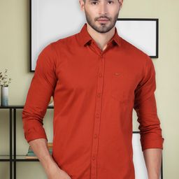 D Finish Smart Fit Spread Collar Pure Cotton Casual Shirt-image-89