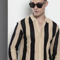 The Indian Garage Co Striped Pure Acrylic Casual Shirt-image-40