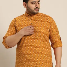SOJANYA PLUS Geometric Printed Cotton Kurta-image-44