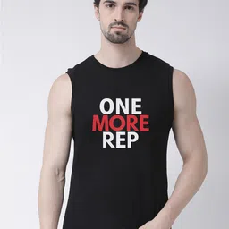 Friskers Typography Printed Pure Cotton Slim Fit Sleeveless T-shirt-picture-41