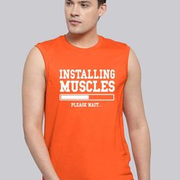 Friskers Typography Printed Sleeveless Bio Wash Pure Cotton Slim Fit T-shirt-image-46