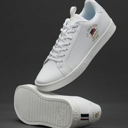U S Polo Assn Men Off White Woven Design Lace-Up PU Sneakers-image-57
