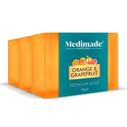 Medimade Set of 3 Orange & Grapefruit Premium Beauty Soap For Clear Complexion - 100g Each-16