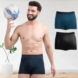 FREECULTR Men Pack of 3 Solid 3X Anti-Microbial Air-Soft Micromodal Trunks FC-XT-T-POB-PB-MB-S-picture-26