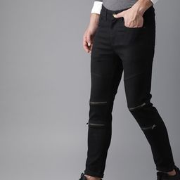 Campus Sutra Men Black Slim Fit Mid-Rise Clean Look Stretchable Jeans-picture-14