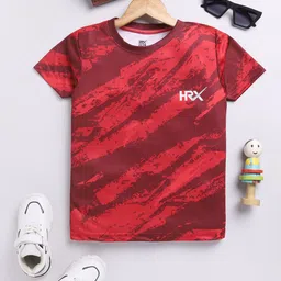 HRX by Hrithik Roshan Boys Printed Moisture Wicking T-shirt-picture-3