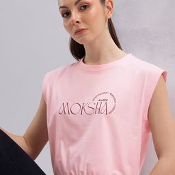 HRX by Hrithik Roshan Printed Pure Cotton Boxy Yoga T-shirt-image-65