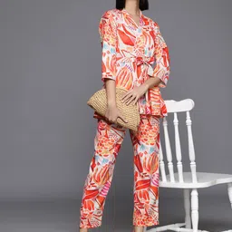 Varanga Women Abstract Printed Co-Ord Set-33
