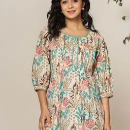 Haute and Humble Floral Print Flutter Sleeve Cotton Top-image-9