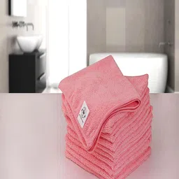 LUXEHOME INTERNATIONAL Pack Of 5 Pink Solid Kitchen Towels-image-8