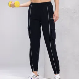 HRX by Hrithik Roshan Men Piping Detail Cargo-Style Training Joggers-image-34