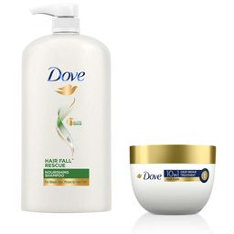 Dove Hair Fall Rescue Shampoo 1L & 10In1 Deep Repair Treatment Hair Mask 120ml-11
