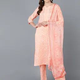 VAHSON Ethnic Motifs Printed Gotta Patti Kurta with Trousers & With Dupatta-picture-39