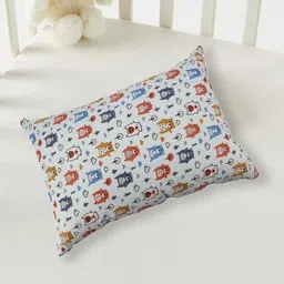 Recron Certified White & Red Fibre Filled Polycotton Ultra Soft Baby Pillow-11