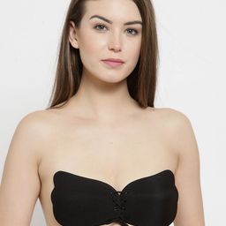 PrettyCat Black Solid Non-Wired Lightly Padded Push-Up Bra-picture-49