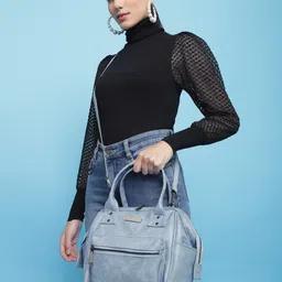 VISMIINTREND Leather Structured Diaper Handheld Bag Up To 16 Inch-11