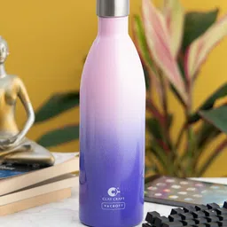 CLAY CRAFT Pink & Purple Stainless Steel Double Wall Vacuum Water Bottle 1L-image-66
