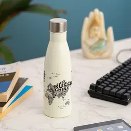 CLAY CRAFT White & Black Stainless Steel Single Wall Water Bottle 1.1 L-image-42