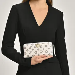 LAVIE Signature Women Typography Printed Zip Around Wallet-53