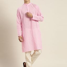 SOJANYA Men Quirky Embroidered Thread Work Kurta-12